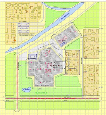 2D02.jpg (221.42 КБ) 4284 просмотра 2D расчет рассеивания 1 ПДК, высота 2 м.